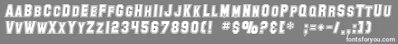 SF Collegiate Italic Font – White Fonts on Gray Background
