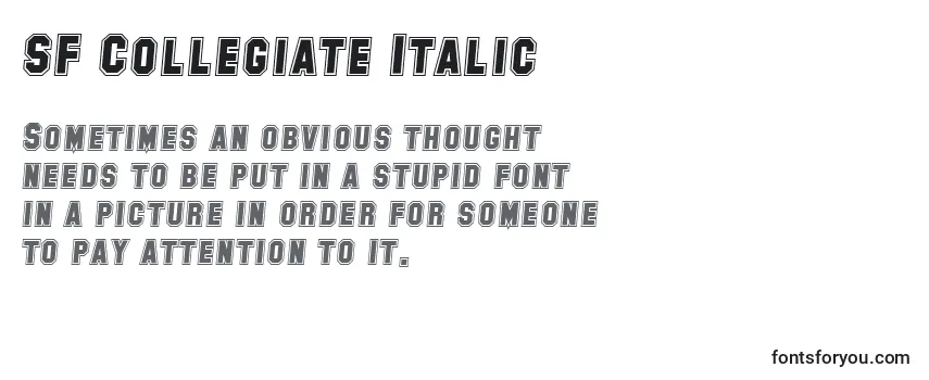 SF Collegiate Italic-fontti