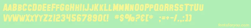 SF Collegiate Solid Bold Italic Font – Yellow Fonts on Green Background