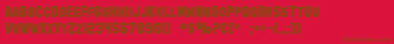SF Collegiate Solid Bold Font – Brown Fonts on Red Background