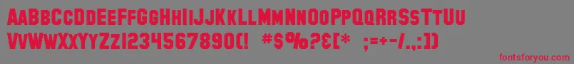 SF Collegiate Solid Bold-Schriftart – Rote Schriften auf grauem Hintergrund