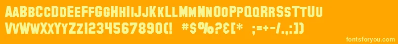 SF Collegiate Solid Bold Font – Yellow Fonts on Orange Background