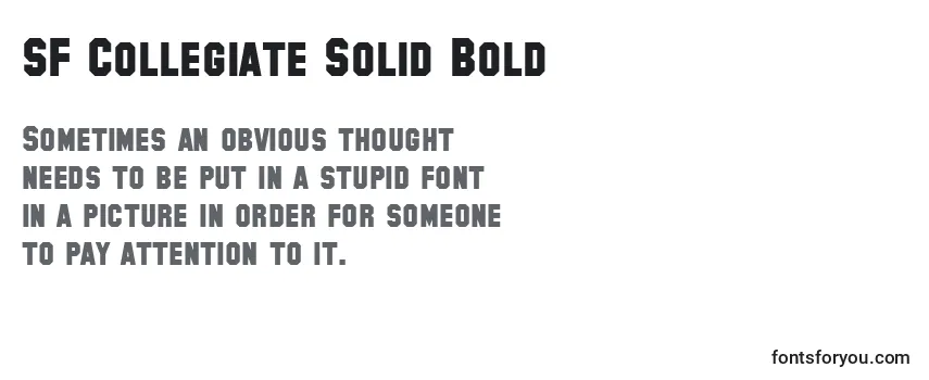 SF Collegiate Solid Bold-fontti