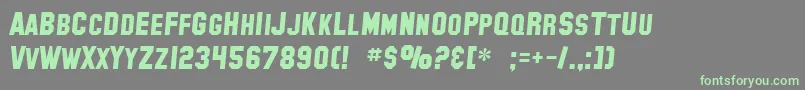 SF Collegiate Solid Italic Font – Green Fonts on Gray Background