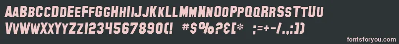 SF Collegiate Solid Italic Font – Pink Fonts on Black Background