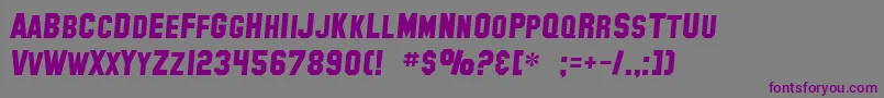 SF Collegiate Solid Italic Font – Purple Fonts on Gray Background