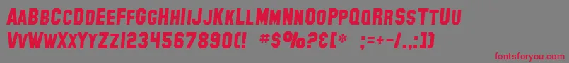 SF Collegiate Solid Italic Font – Red Fonts on Gray Background