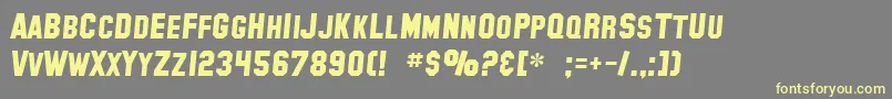 SF Collegiate Solid Italic Font – Yellow Fonts on Gray Background