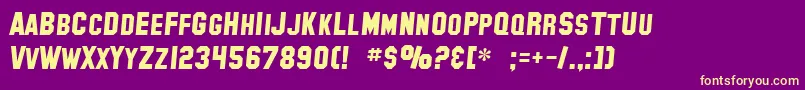 SF Collegiate Solid Italic Font – Yellow Fonts on Purple Background