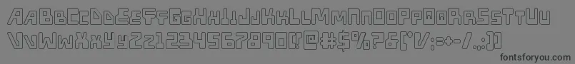 フォントXpedout – 黒い文字の灰色の背景