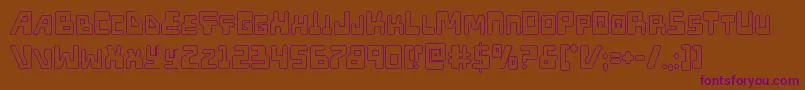 Xpedout Font – Purple Fonts on Brown Background