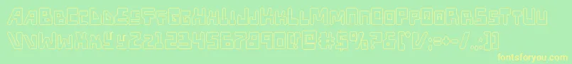 Xpedout Font – Yellow Fonts on Green Background