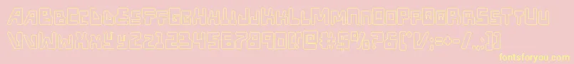 Xpedout Font – Yellow Fonts on Pink Background