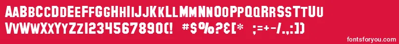 SF Collegiate Solid Font – White Fonts on Red Background
