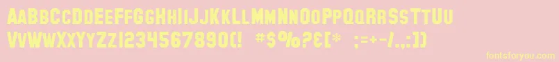 SF Collegiate Solid Font – Yellow Fonts on Pink Background