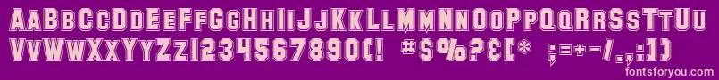 SF Collegiate Font – Pink Fonts on Purple Background