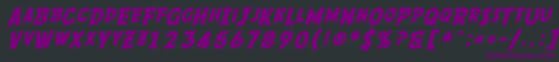 Police SF Comic Script Bold – polices violettes sur fond noir