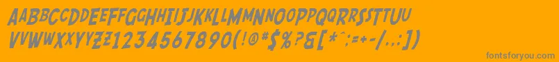fuente SF Comic Script Condensed – Fuentes Grises Sobre Fondo Naranja