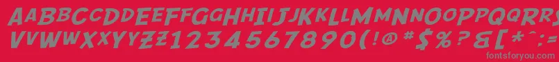 SF Comic Script Extended Font – Gray Fonts on Red Background
