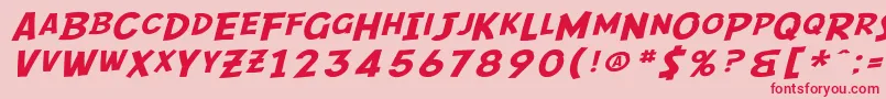 Saiba mais sobre a fonte SF Comic Script Extended Fonte SF Comic Script Extended – fontes vermelhas em um fundo rosa
