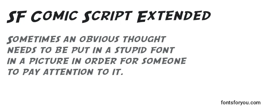 SF Comic Script Extended Font