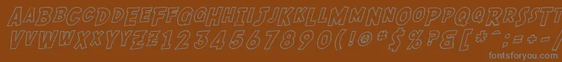Подробнее о шрифте SF Comic Script Outline Шрифт SF Comic Script Outline – серые шрифты на коричневом фоне