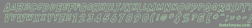 fuente SF Comic Script Outline – Fuentes Verdes Sobre Fondo Gris