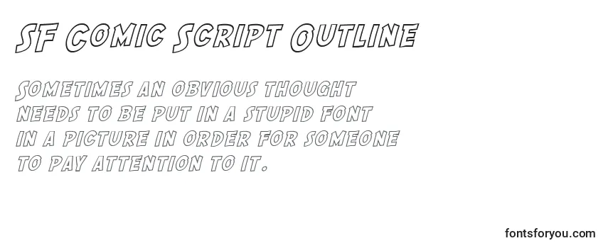 SF Comic Script Outline Font