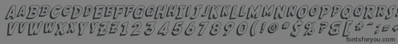 SF Comic Script Shaded Font – Black Fonts on Gray Background