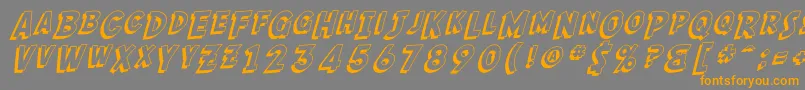 SF Comic Script Shaded Font – Orange Fonts on Gray Background