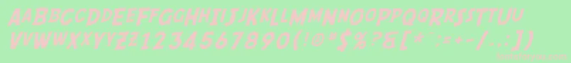 SF Comic Script Font – Pink Fonts on Green Background
