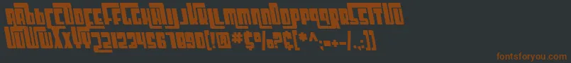 SF Cosmic Age Bold Oblique-fontti – ruskeat fontit mustalla taustalla