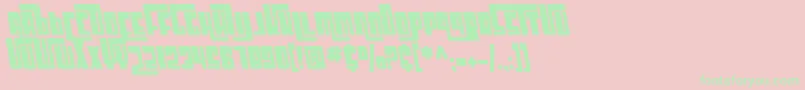 SF Cosmic Age Bold Oblique Font – Green Fonts on Pink Background