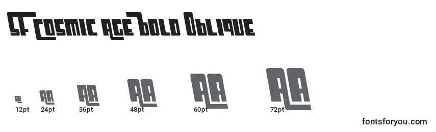 SF Cosmic Age Bold Oblique Font Sizes