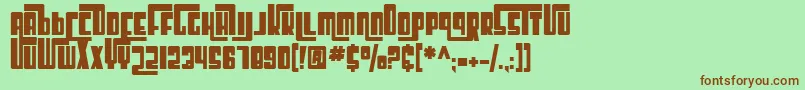 SF Cosmic Age Bold-fontti – ruskeat fontit vihreällä taustalla