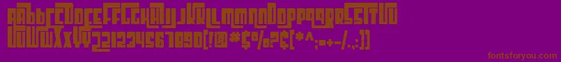 SF Cosmic Age Bold-fontti – ruskeat fontit violetilla taustalla