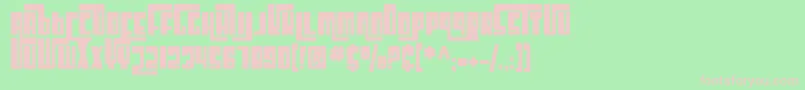 SF Cosmic Age Bold Font – Pink Fonts on Green Background