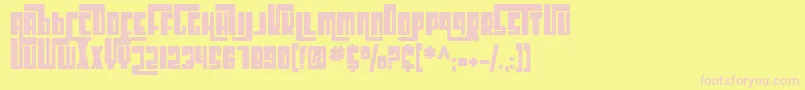 SF Cosmic Age Bold Font – Pink Fonts on Yellow Background