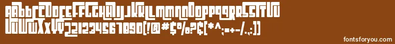 フォントSF Cosmic Age Bold – 茶色の背景に白い文字