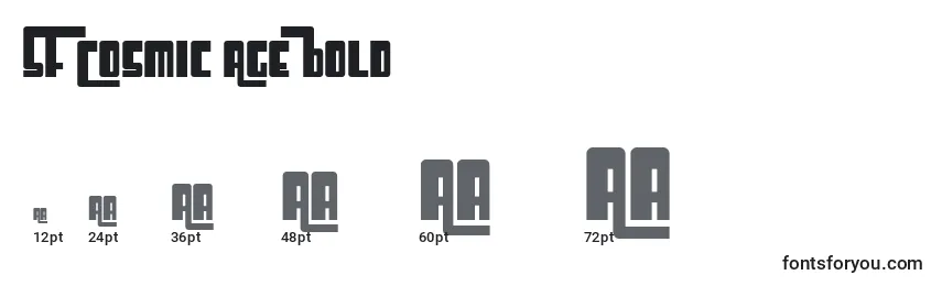 SF Cosmic Age Bold Font Sizes