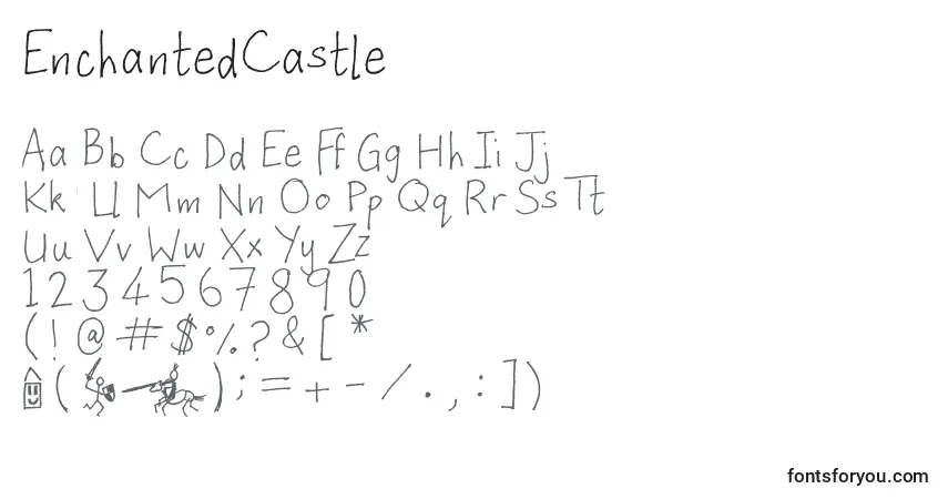 Schriftart EnchantedCastle – Alphabet, Zahlen, spezielle Symbole