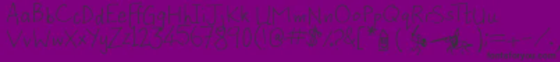EnchantedCastle-Schriftart – Schwarze Schriften auf violettem Hintergrund