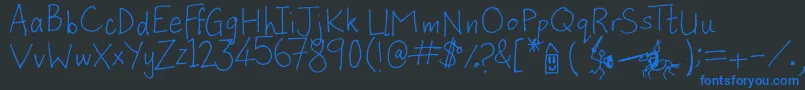 Fonte EnchantedCastle – fontes azuis em um fundo preto