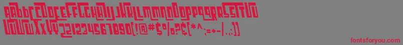 SF Cosmic Age Condensed Oblique Font – Red Fonts on Gray Background
