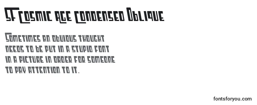 SF Cosmic Age Condensed Oblique フォントのレビュー