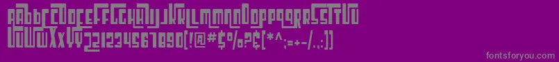 Шрифт SF Cosmic Age Condensed – серые шрифты на фиолетовом фоне