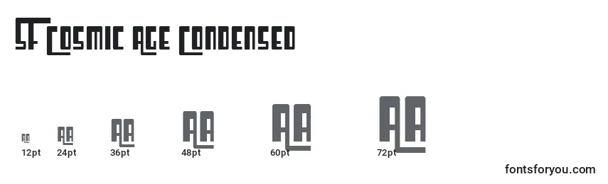 SF Cosmic Age Condensed Font Sizes