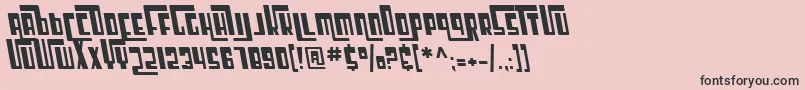 フォントSF Cosmic Age Oblique – ピンクの背景に黒い文字