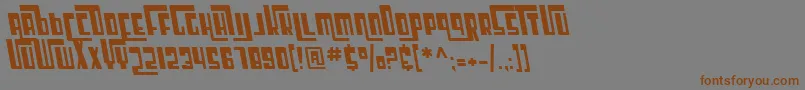 Шрифт SF Cosmic Age Oblique – коричневые шрифты на сером фоне