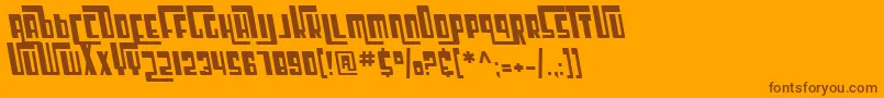 SF Cosmic Age Oblique Font – Brown Fonts on Orange Background